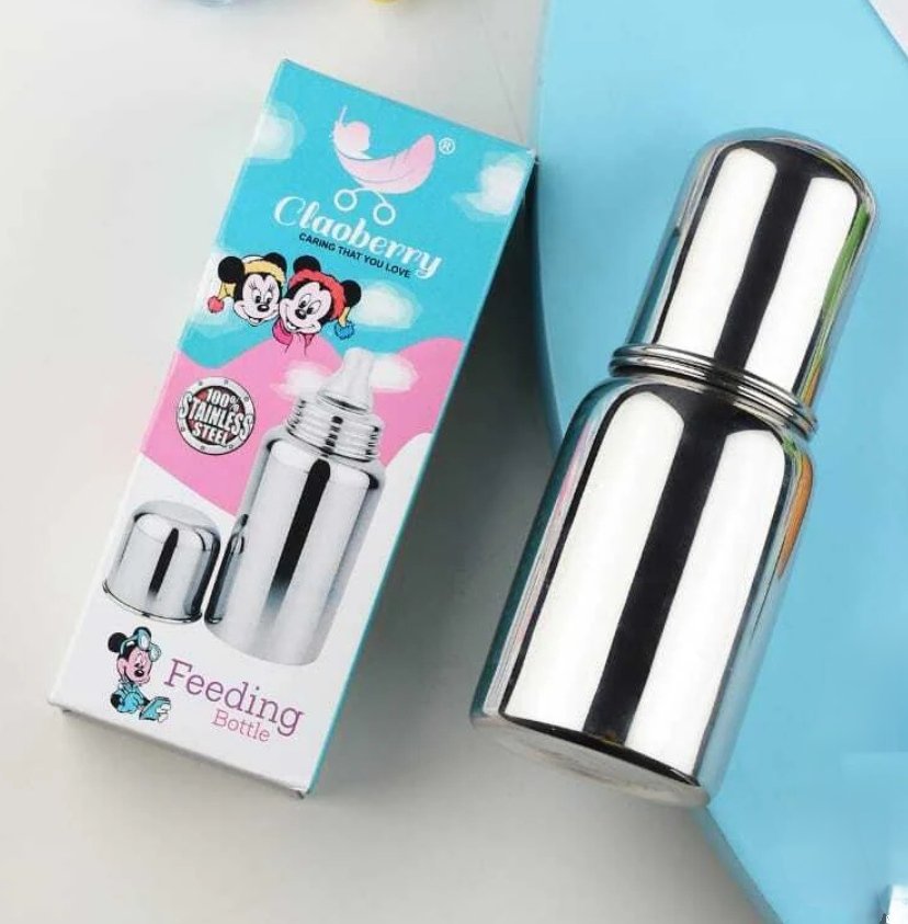 Baby Stainless Steel Milk Feeding Bottle 150ml Code -M30