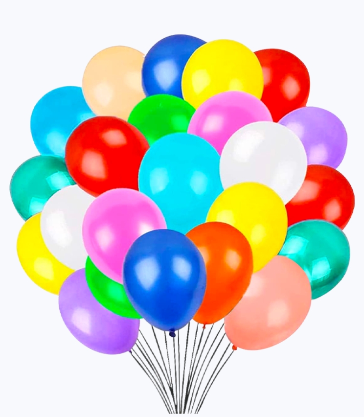 पार्टी मल्टी कलर बैलून (Party Multicolor Balloons 50 Pcs