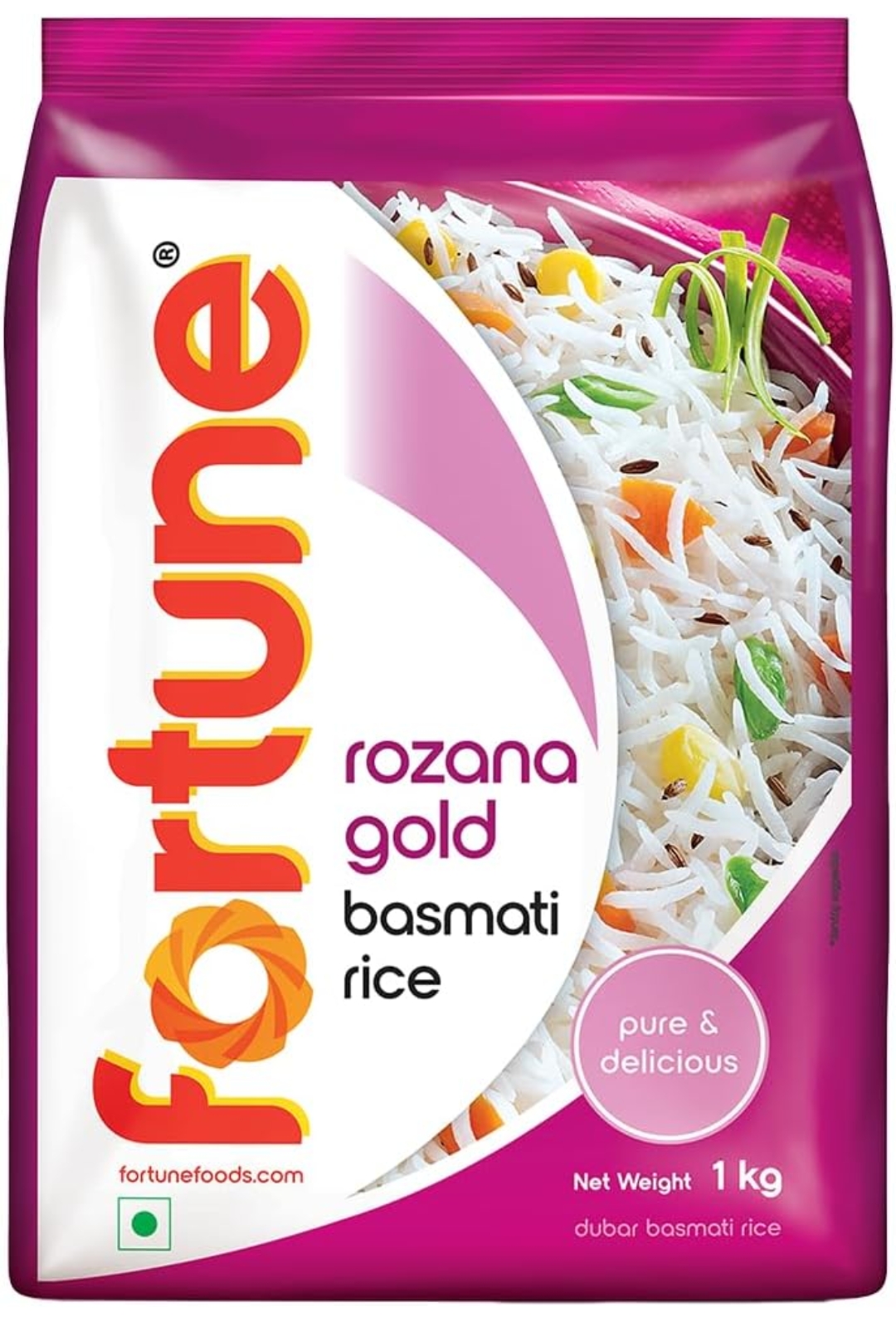 फॉर्चून रोजाना गोल्ड बासमती राइस 1केजी (Fortune Rozana Gold Basmati Rice 1Kg)