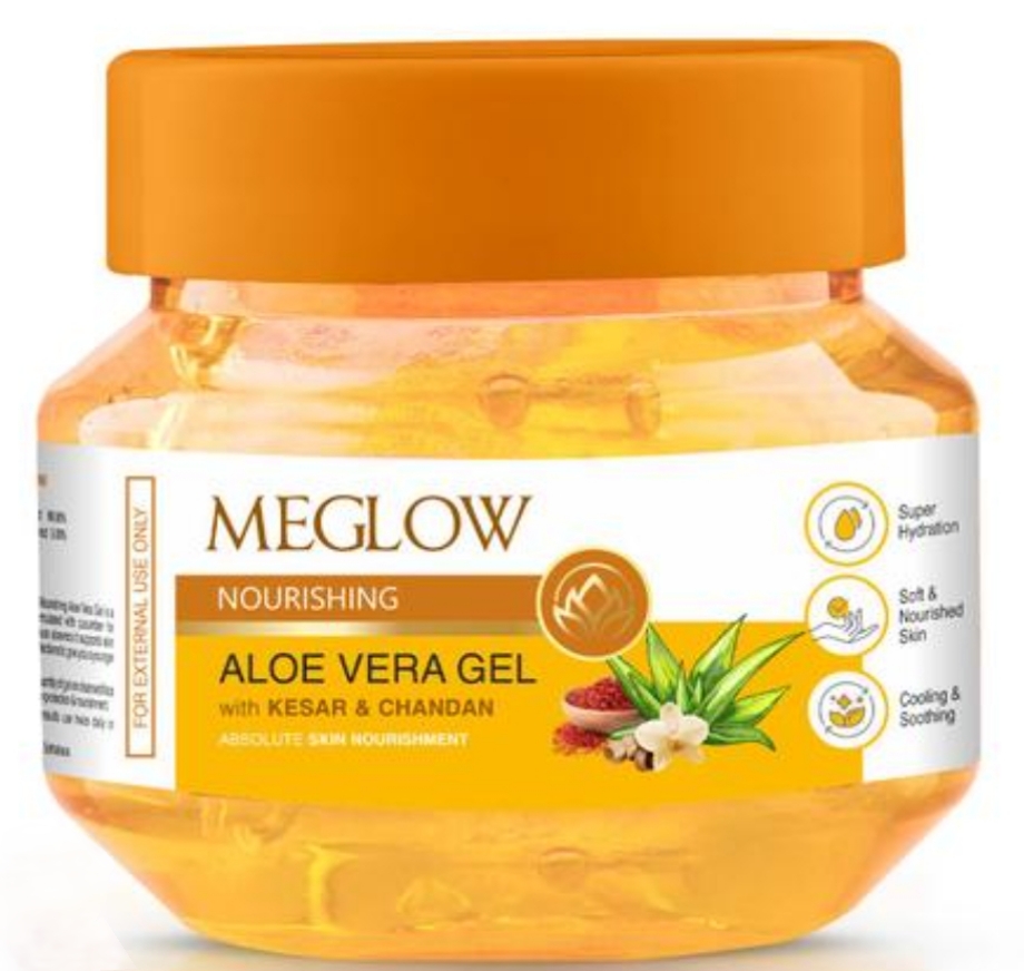 मैग्लो एलो वेरा केसर & चंदन जेल 100ग्राम (Meglow Aloe Vera Kesar & Chandan Gel 100gm)