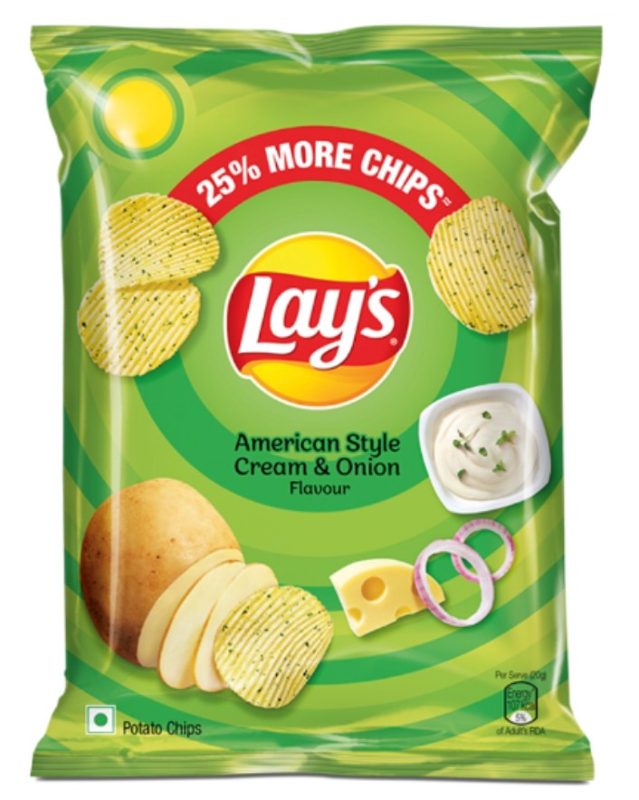लेस क्रीम एंड ऑनियन 20/ (Lays Cream & Onion 20/-)D145006