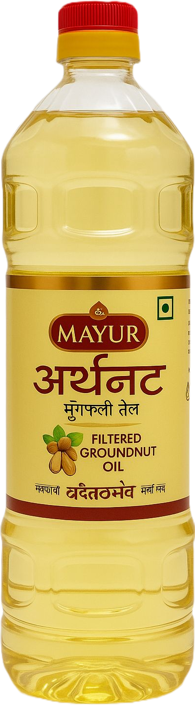 मयूर मूँगफली तेल 1ली (Mayur Earthnut Moongfali Oil /Tel 1L )R145005/02