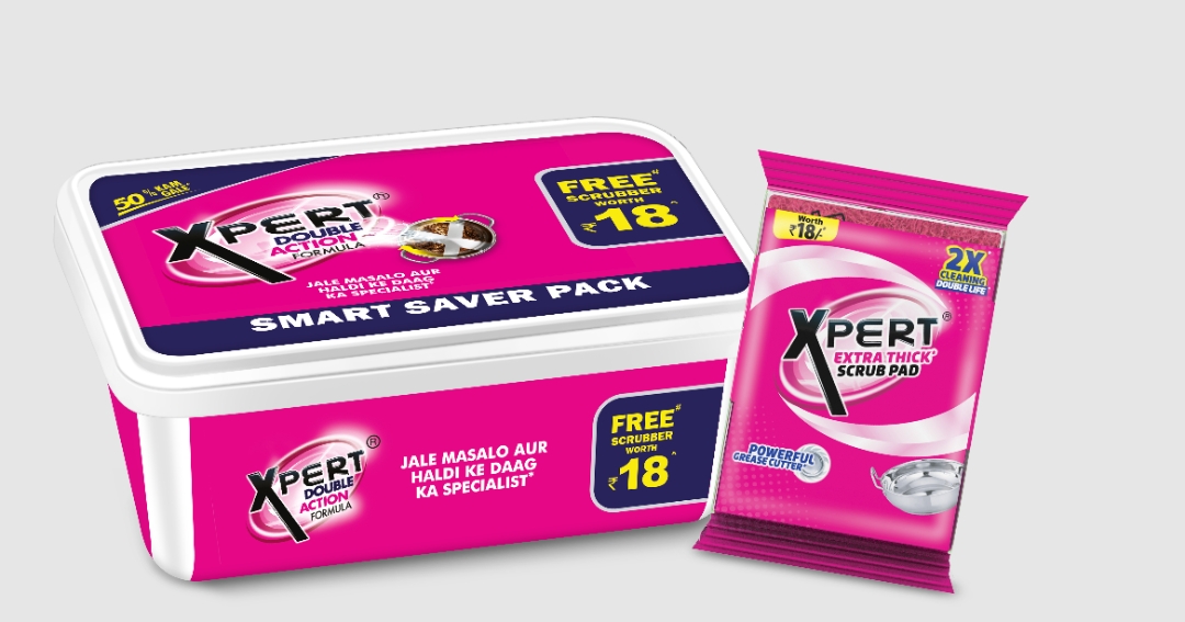 एक्सपर्ट डिशबार 500ग्राम (Xpert Tub Disbar 500Gm Free Scrubber