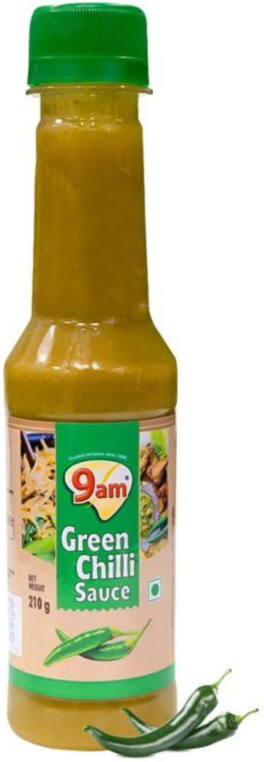 9am ग्रीन चिल्ली सॉस 210ग्राम (9am Green Chilli Sauce 210Gm)