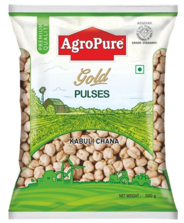 एग्रो प्योर काबुली चना मीडियम साइज 500 ग्राम ( Agro Pure Gold Kabuli Chhola Chana, Kabuli Chana Medium Size 500 Gm )Code-EP 8