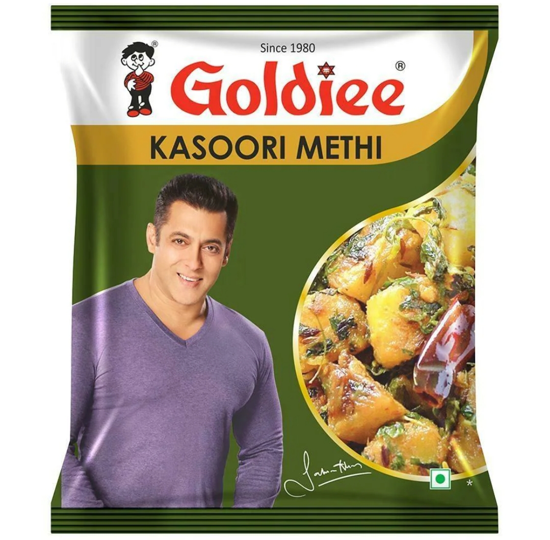 गोल्डी कसूरी मेथी 50 ग्राम( Goldiee Kasoori Methi Goldiee Kasuri Methi Goldiee 50 gm)code 1793
