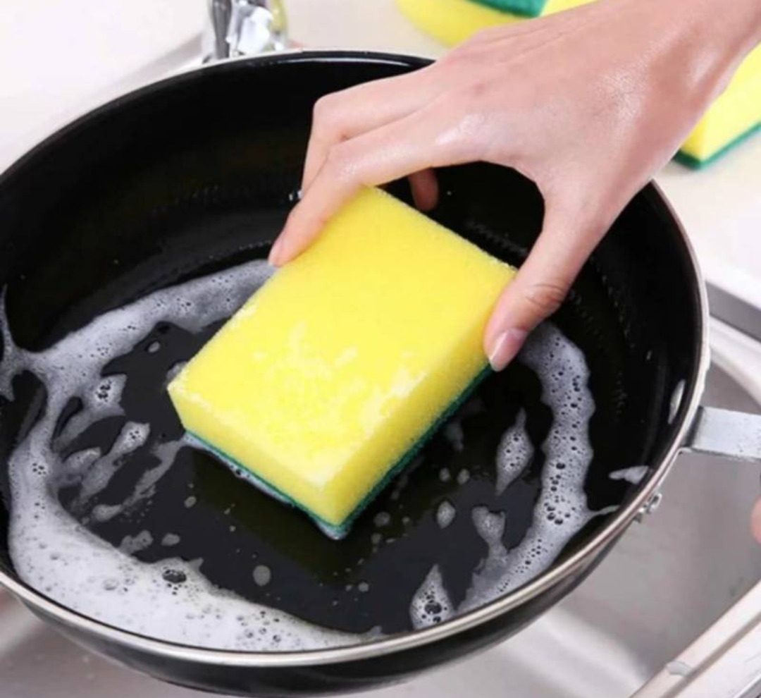 सॉफ्ट स्पंज स्क्रबर पैड 2इन1(Soft Sponge Pad 2in1 Pack of 6)