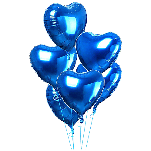 पार्टी फॉयल हार्ट ब्लू बैलून(Party Foil Heart Blue Balloon)