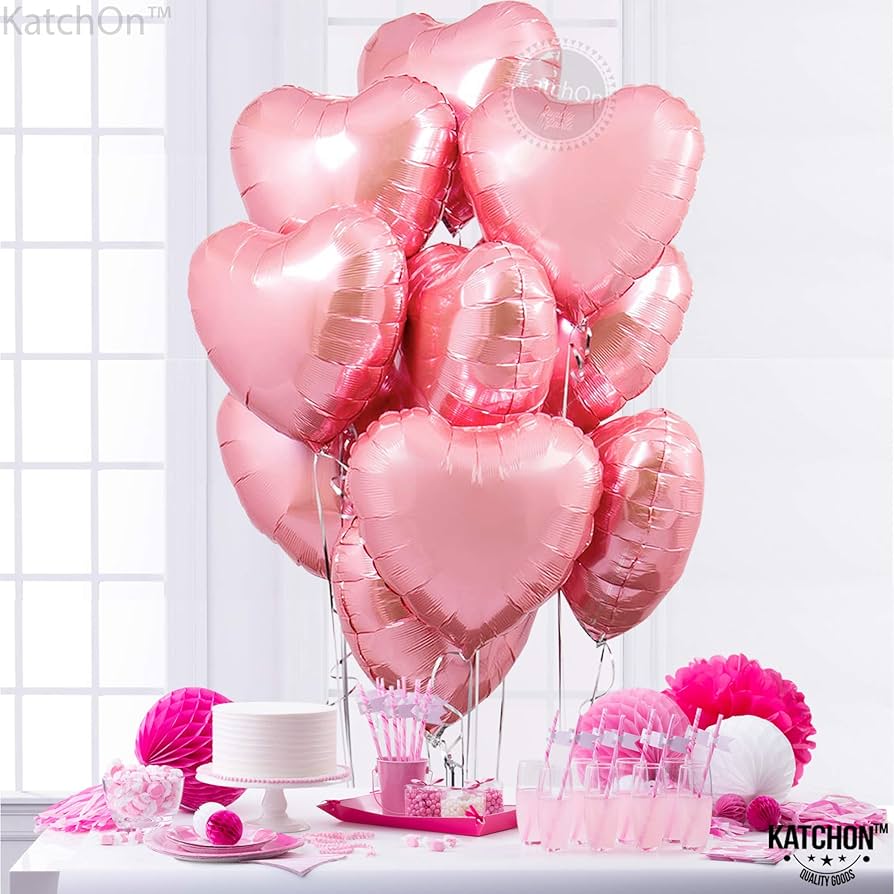पार्टी फॉयल हार्ट पिंक बैलून(Party Foil Heart Pink Balloon)