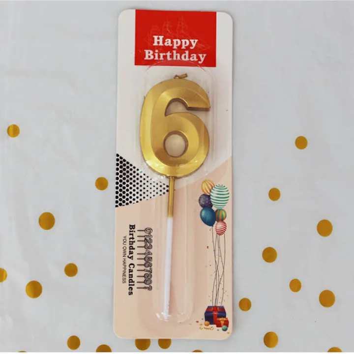 बर्थडे नंबर कैंडल फैन्सी 6 नं(Birthday Number Candel Fancy 6 No.)