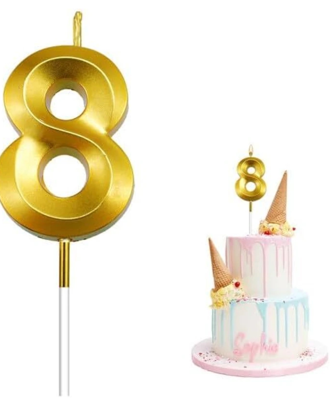 बर्थडे नंबर कैंडल फैन्सी 8 नं(Birthday Number Candel Fancy 8 No.)