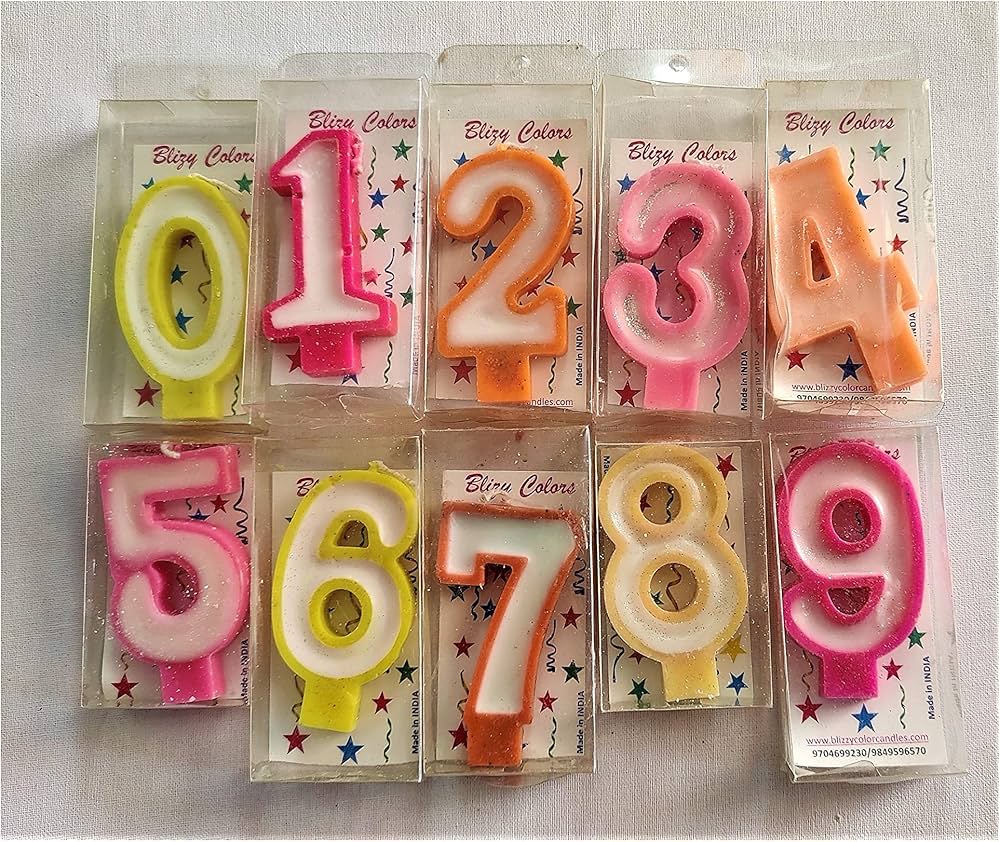 बर्थडे नंबर कैंडल नॉर्मल 6 नं(Birthday Number Candel Normal 6 No.)