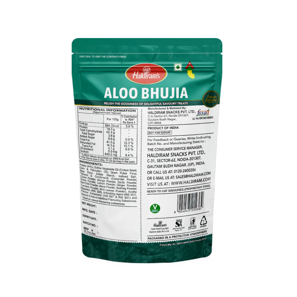 हल्दीराम आलू भुजिया 1किलो ग्राम (Haldiram Aloo Bhujiya 1Kg)D145011