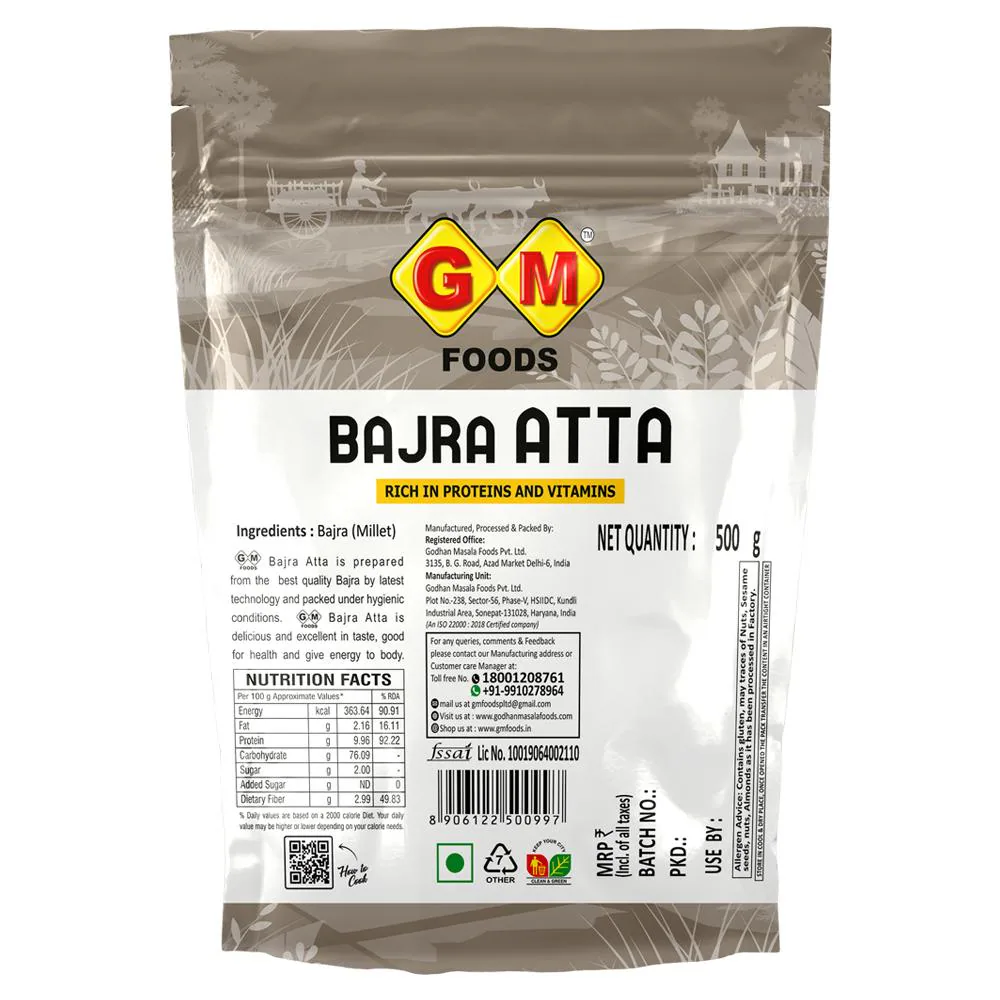 जी एम बाजरा आटा 500 ग्राम (GM Bajra Aata 500Gm) D145025