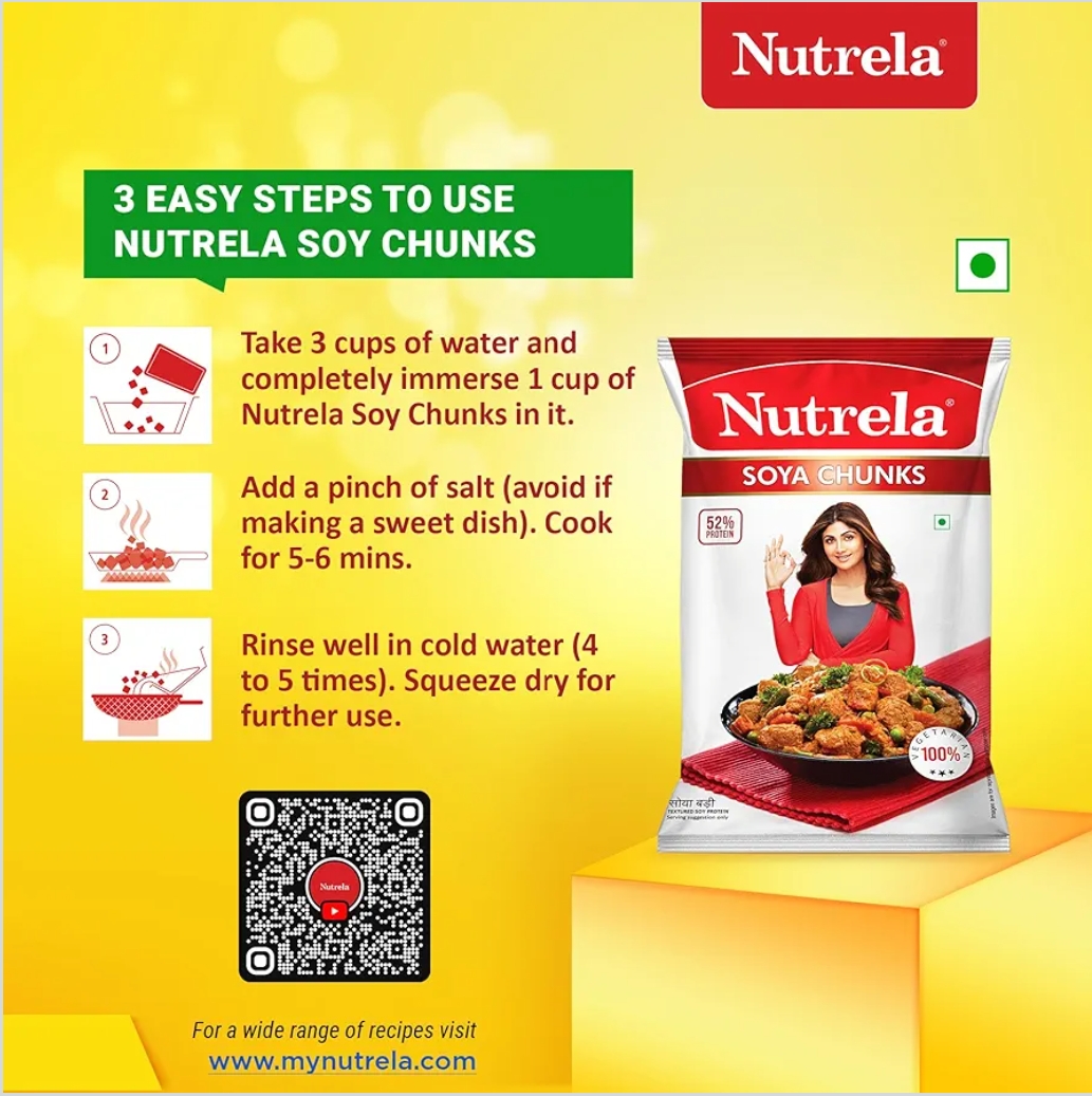 सोयाबीन 1किलोग्राम (Nutrela Soya Chunks 1Kg)R145020