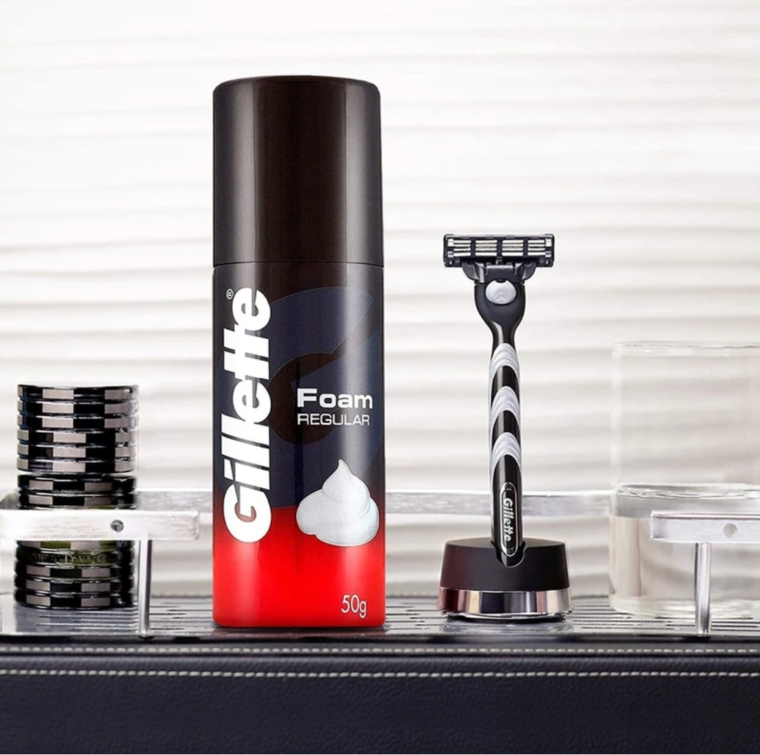 जिलेट शेविंग फोम 196ग्राम (Gillette Shaving Foam 196Gm)D145011