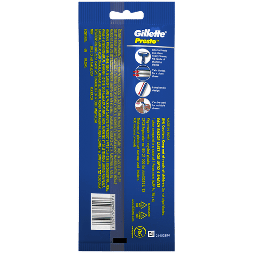 जिलेट प्रेस्टो रेज़र 4+1। (Gillette Razor Presto 4+1)D145011