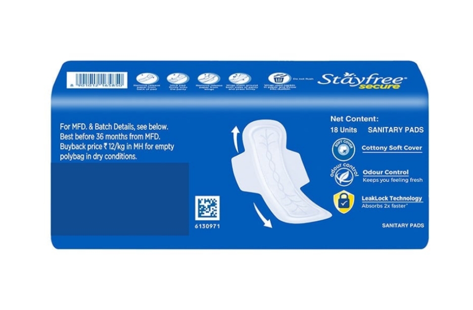 स्टेफ्री रेगुलर 18पीस XL(Stayfree Regular 18Pc)D145010