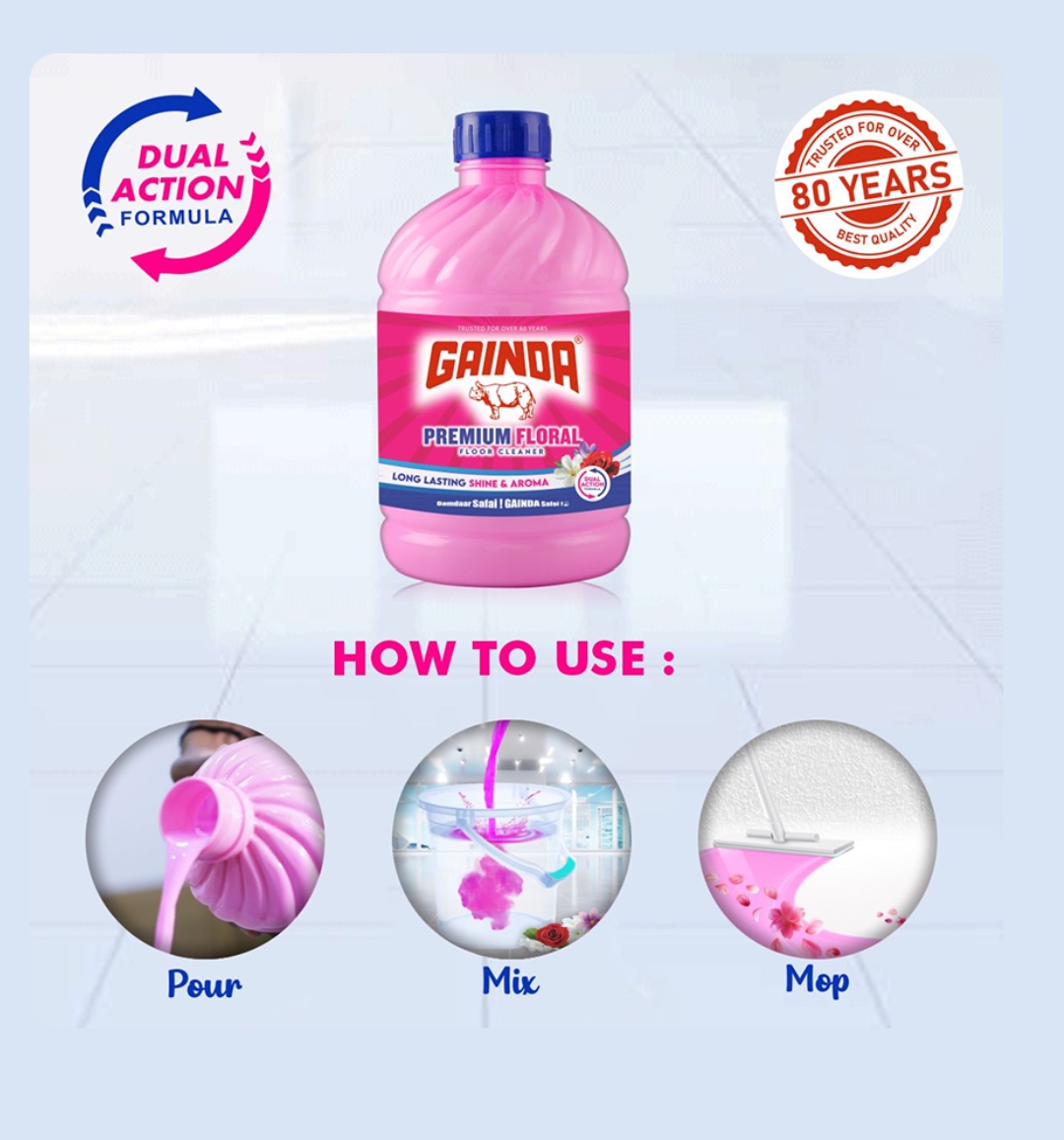गैंडा फ्लोरल फिनायल 2 लीटर ( Gainda Floral Phynayal 2 L)D145035